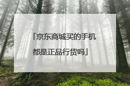 京东商城买的手机都是正品行货吗