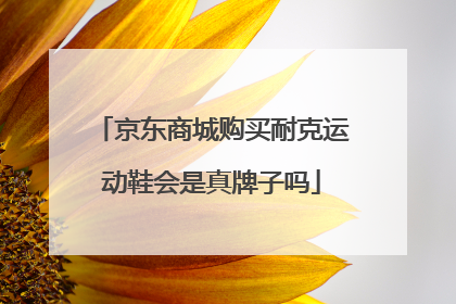 京东商城购买耐克运动鞋会是真牌子吗