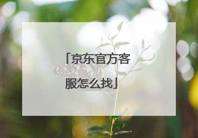 京东官方客服怎么找