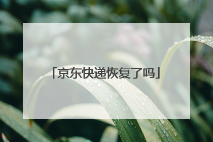 京东快递恢复了吗