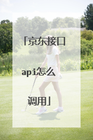 京东接口api怎么调用