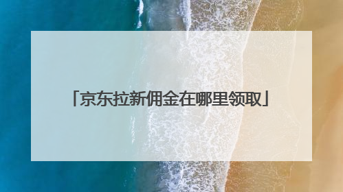 京东拉新佣金在哪里领取