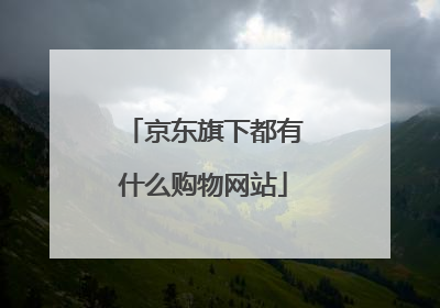 京东旗下都有什么购物网站