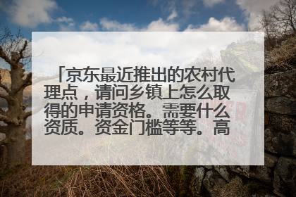 京东最近推出的农村代理点,请问乡镇上怎么取得的申请资格。需要什么资质。资金门槛等等。高手请帮忙介绍