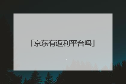 京东有返利平台吗