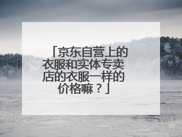京东自营上的衣服和实体专卖店的衣服一样的价格嘛？