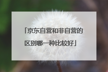 京东自营和非自营的区别哪一种比较好