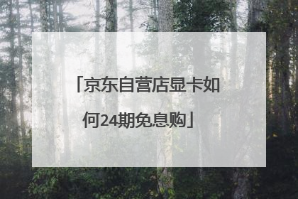 京东自营店显卡如何24期免息购