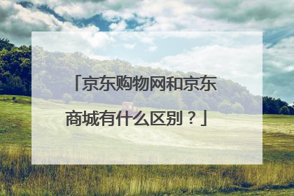 京东购物网和京东商城有什么区别？