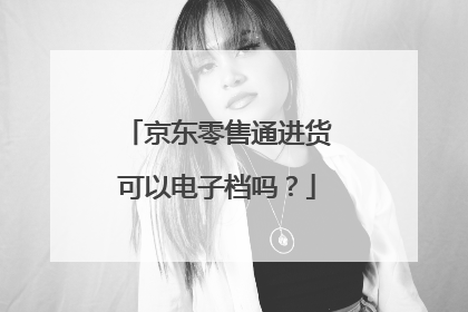 京东零售通进货可以电子档吗?