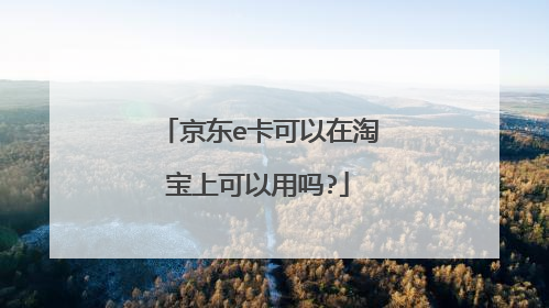 京东e卡可以在淘宝上可以用吗?