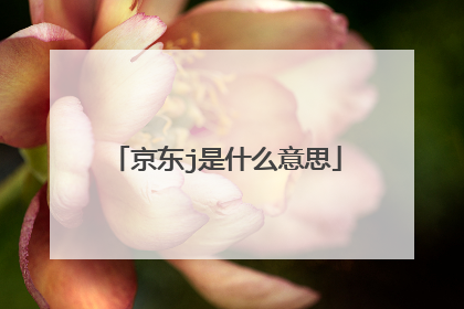京东j是什么意思