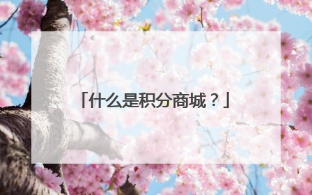 什么是积分商城？