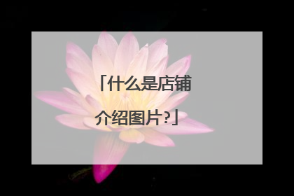 什么是店铺介绍图片?