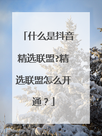 什么是抖音精选联盟?精选联盟怎么开通?