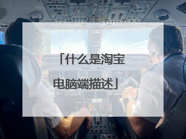 什么是淘宝电脑端描述