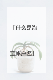 什么是淘宝帐户名