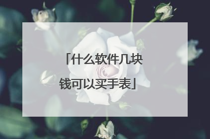 什么软件几块钱可以买手表