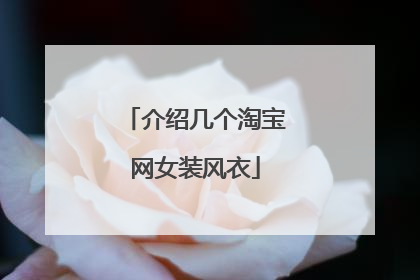 介绍几个淘宝网女装风衣