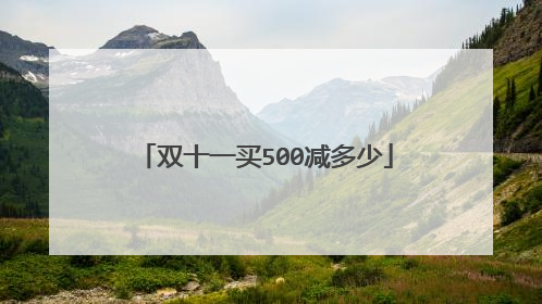 双十一买500减多少