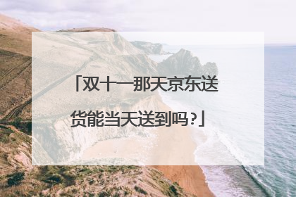 双十一那天京东送货能当天送到吗?