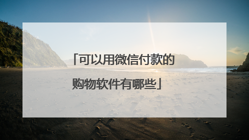 可以用微信付款的购物软件有哪些
