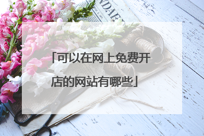 可以在网上免费开店的网站有哪些