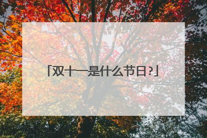 双十一是什么节日?