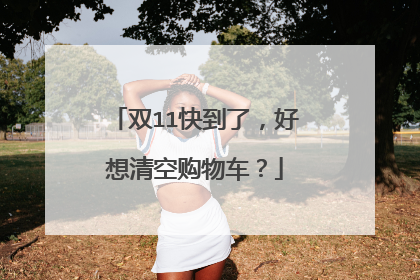 双11快到了,好想清空购物车?