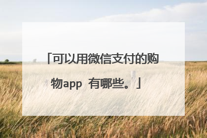 可以用微信支付的购物app 有哪些。