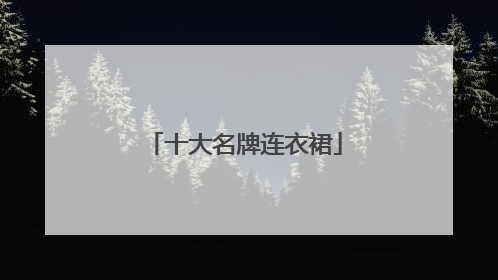 十大名牌连衣裙