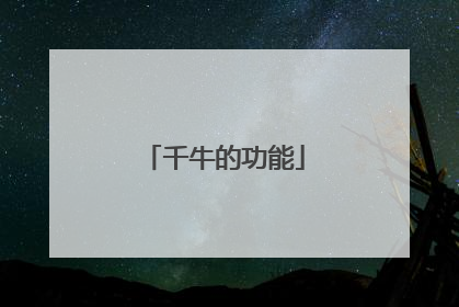 千牛的功能