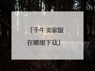 千牛卖家版在哪里下载