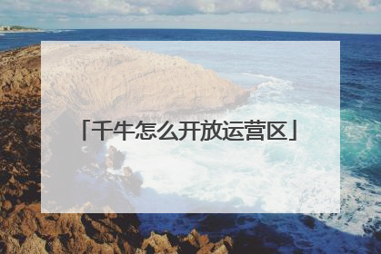 千牛怎么开放运营区