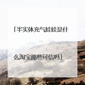 半实体充气娃娃是什么淘宝那些可信吗