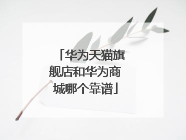 华为天猫旗舰店和华为商城哪个靠谱