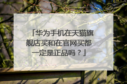 华为手机在天猫旗舰店买和在官网买都一定是正品吗?