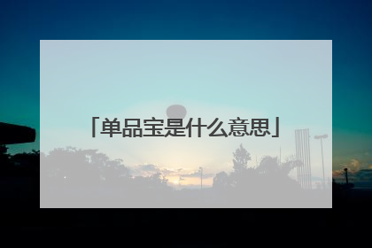 单品宝是什么意思