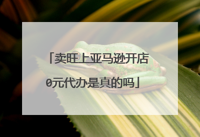 卖旺上亚马逊开店0元代办是真的吗