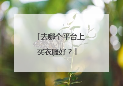 去哪个平台上买衣服好?