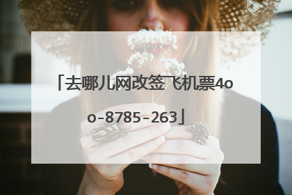 去哪儿网改签飞机票4oo-8785-263