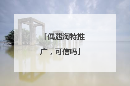 偶遇淘特推广，可信吗