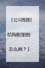 公司组织结构框架图怎么画?