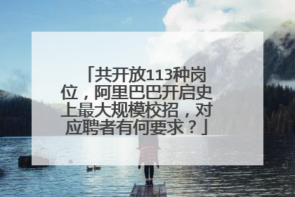 共开放113种岗位,阿里巴巴开启史上最大规模校招,对应聘者有何要求?