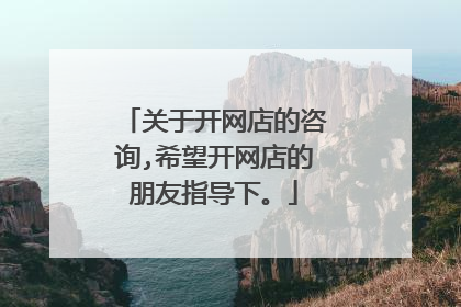关于开网店的咨询,希望开网店的朋友指导下。