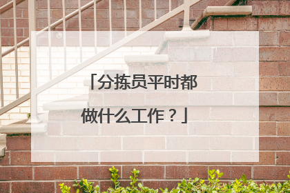 分拣员平时都做什么工作?