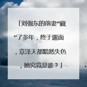 刘强东的前妻“藏”了多年,终于露面,章泽天都黯然失色,她究竟是谁?