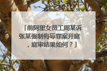 前阿里女员工周某诉张某强制侮辱罪案开庭,庭审结果如何?
