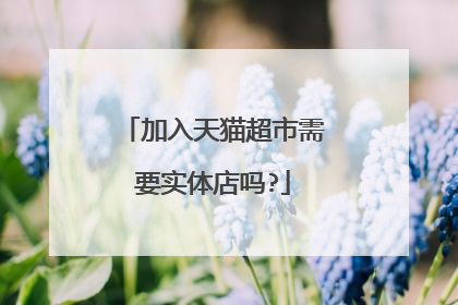 加入天猫超市需要实体店吗?