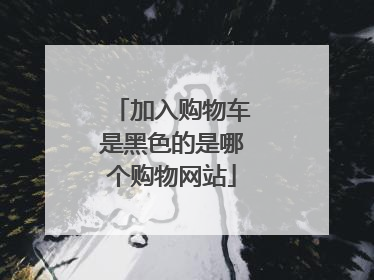 加入购物车是黑色的是哪个购物网站